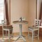 International Concepts Round 30 in Rd Ped Gathering Ht Table, 2 Emily Counter Ht Stools, Hickory/Stone, 30 in W, 30 in L K41-30RT-27B-S6172-2 - alternate 2